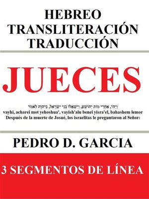 cover image of Jueces--Hebreo Transliteración Traducción